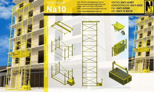Torres Elevadoras Tubular Por Modulos Construccion Obras