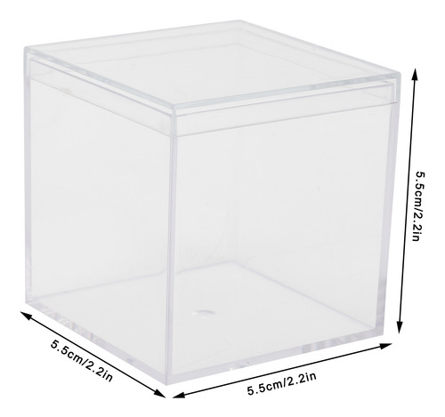 Juego De 6 Caramelos Transparentes Con Tapa Separada De Plás