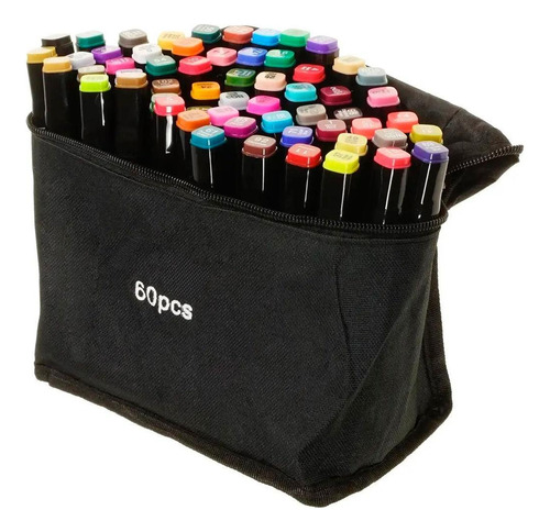 Kit Canetinha 60 Unidades Pintura Escolar Linha Profissional