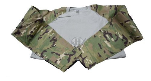 Remera Tactica Combat Shirt Rip Stop Multicam Ejercito Uca