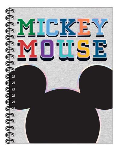 Cuaderno A4 Mooving Tapa Dura Mickey Mouse - Gris Orejas