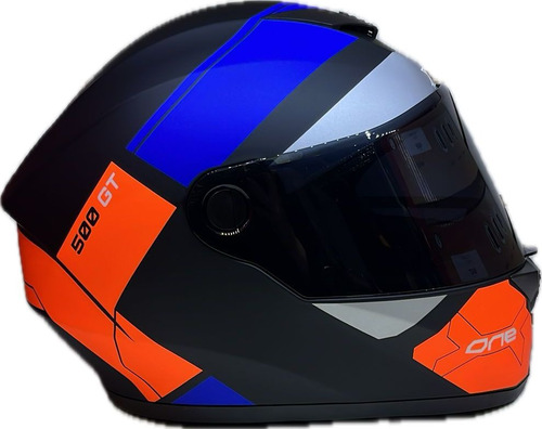 Casco Integral X One 500-gt Razvet Negro Naranja