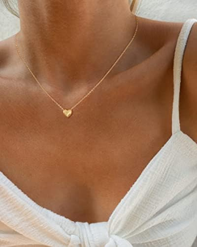 Picuzzy Collares De Corazón Para Mujer, Collar De Oro Delica