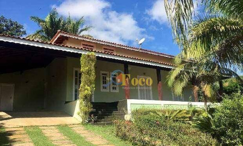 Chácara Com 4 Dormitórios À Venda, 375 M² Por R$ 1.200.000,00 - Condomínio Parque Da Fazenda - Itatiba/sp - Ch0032