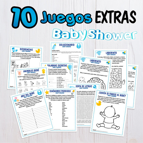 Lotería Baby Shower Niño Patitos 80 Tablas Imprimibles Pdf
