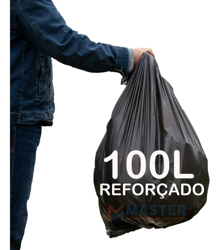 Imagem 1 de 5 de Saco De Lixo 100 Litros Intermediário 100 Unidades 