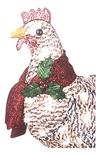 Lanterna De Frango Iluminada Com Enfeites Pequeno Sem Luz