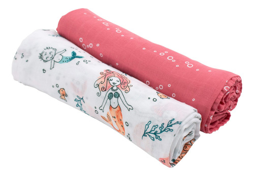 Bebe Au Lait Oh So Soft Muslin Swaddle Blanket Set, Surf & S