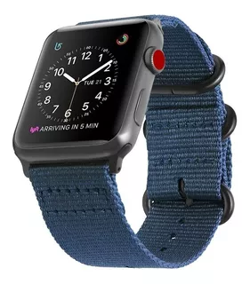 Correa Nylon Fintie Compatible Con Apple Watch 44mm Navy