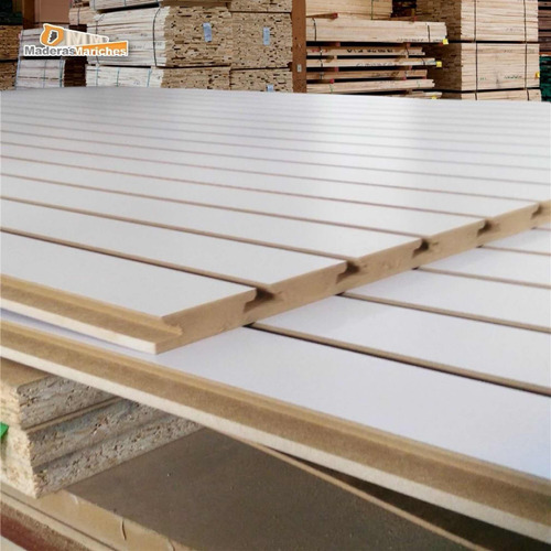 Laminas Mdf Acanaladas Blancas