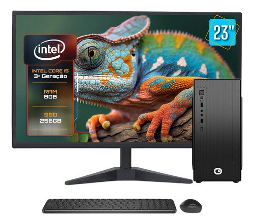 Computador Completo 2eletro Speed Intel Core I5, 8gb Ram, Ssd 256gb, Bivolt, Monitor 23 Full Hd - Cd2e-0128sp