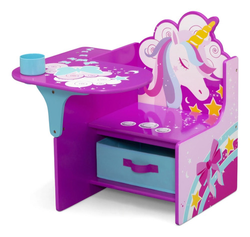 Silla Escritorio,mesabanco Minnie Mouse Infantil Delta Child Color Unicornio