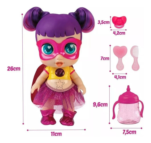 Muñeca Super Cute Sisi Glitzy Cool Con Sonido Sc013