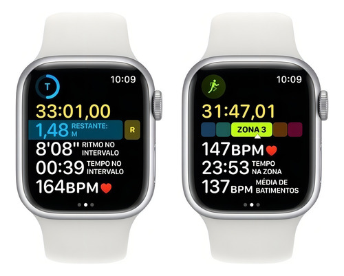 Apple Watch S8 41mm Gps Celular Pulseira Esportiva Branca Cor da caixa Prateado Cor da pulseira Branca/Padrão - Excelente (Recondicionado)