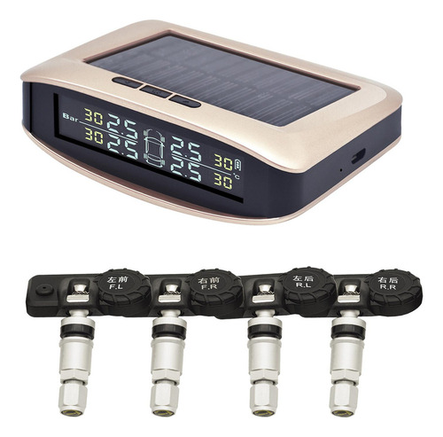 Energía Solar Tpms 4 Sensores Pantalla Lcd Interno