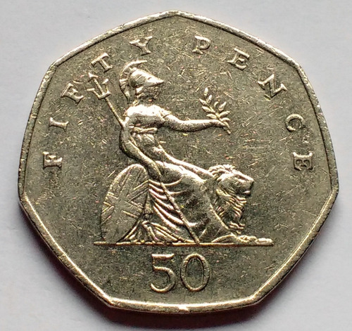 Moneda De Gran Bretaña, 50 Pence 2005.