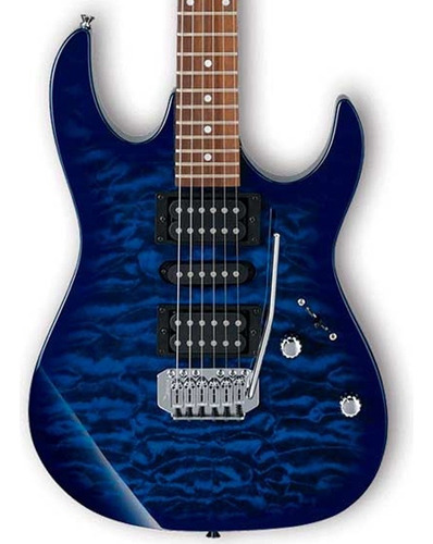 Ibanez Grx70qa-tbb Guitarra Eléctrica 6 Cuerdas Color Transparent blue burst Material del diapasón Amaranto Orientación de la mano Diestro