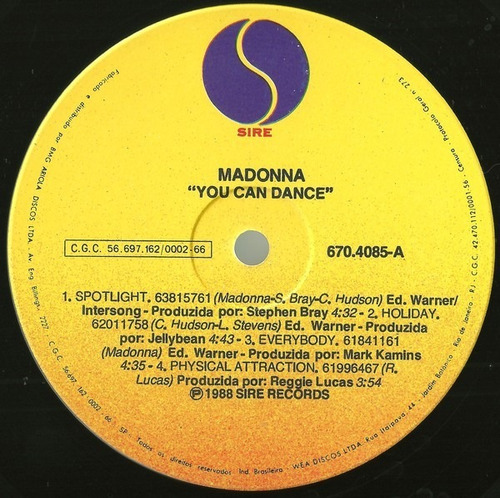 Imagem 3 de 4 de Lp Vinil (nm) Madonna You Can Dance 1a Ed Br 1988 Promo Raro