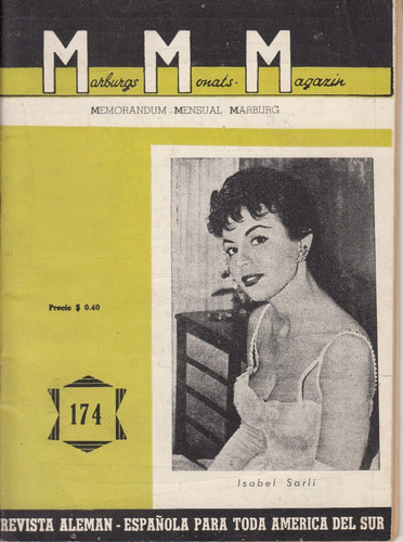 1959 Isabel Sarli En Portada Rara Revista Uruguay Marburgs