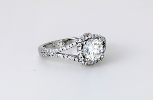 Anillo Compromiso Diamante Moissanita Con Pavé 1.0ct Niridia