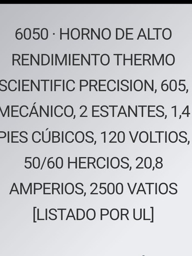 Horno De Secado Convección Mecánica Precisión Sientifica 605