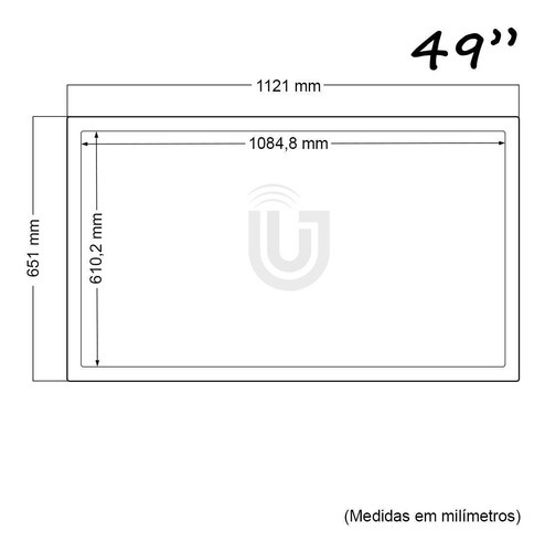 Moldura/lousa Interativa Touchscreen Unionboard 49