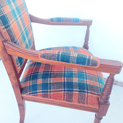 Sillon Butaca Ingles Con Posabrazos Tapizado A Nuevo Miralo (Usado)