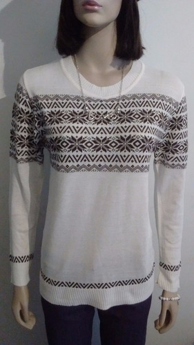 Swetter Hilo Lycra Con Guarda Cuello Redondo Talle Unico