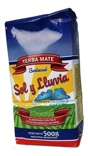 Yerba Mate Sol Y Lluvia Barbacuá 500gr