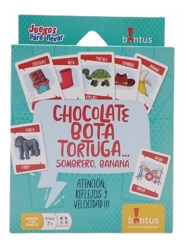 Chocolate Bota Tortuga Juego Mesa Cartas Familiar Bontus Ed