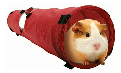 Living World Pet Tunnel, Red/grey