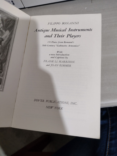 Antique Musical Instruments And Their Players Filippo Bonann (Usado)