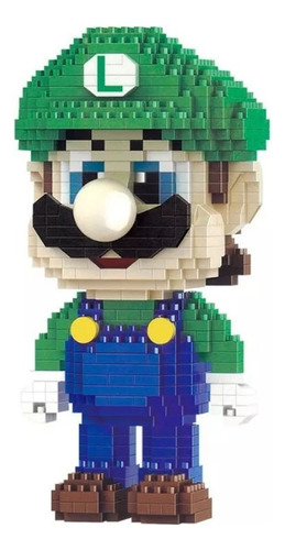 Armable Bloque Pequeño, Super Mario Bros, Luigi Cantidad De Piezas 782