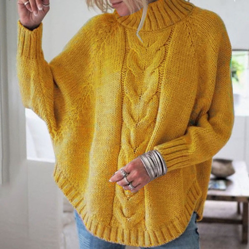 Suéter Holgado Para Mujer De Color Liso