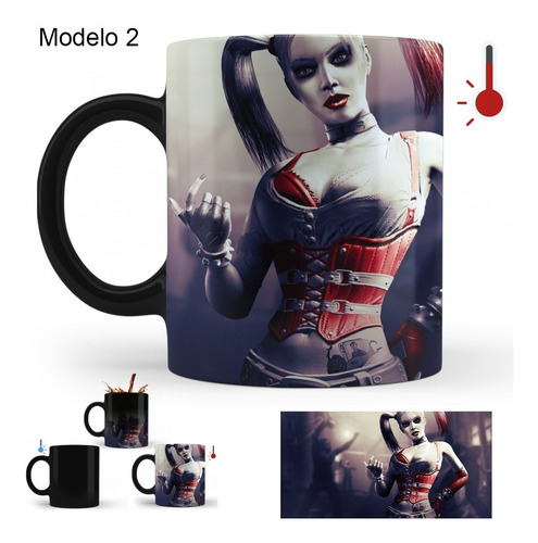 Imagen 3 de 10 de Taza Mágica Harley Quinn | Varios Modelos