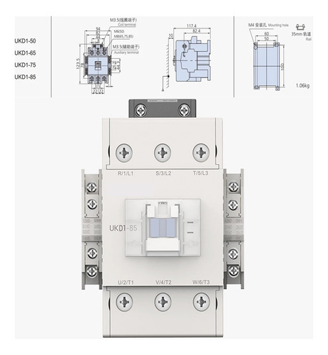 Contator Magnético Dc 48v 24v 32a 40a 3p Contator Modular