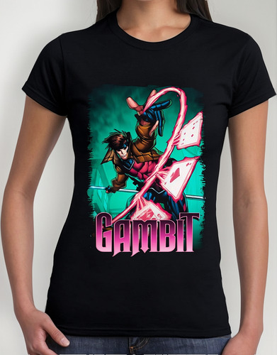 Playera Para Mujer Gambit Marvel Algodón Premium #0002237