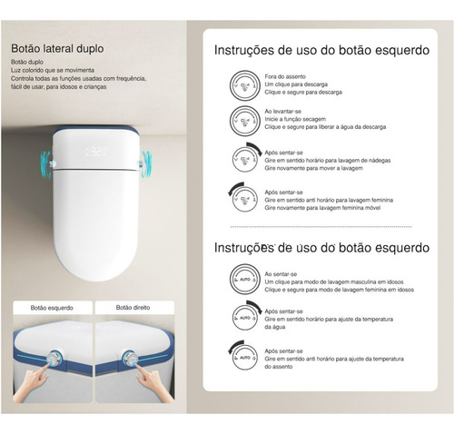 Vaso Sanitário Inteligente Luxo Bacia Sanitária Smart Toilet