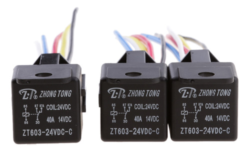 3pcs 24v 40a 5 Pin Spdt Propósito General De Potencia