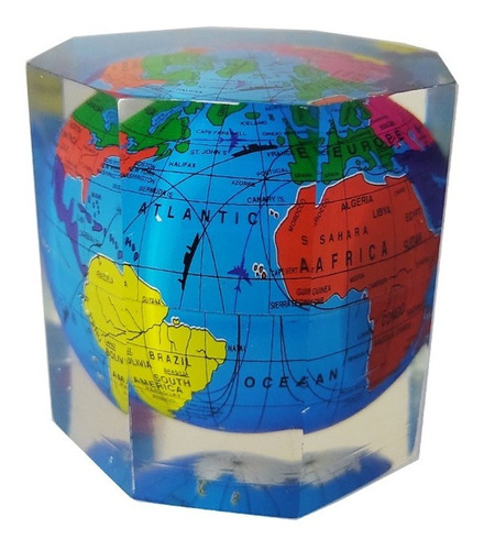 Peso Papel Globo Mapa Mundi 5cm Enfeite Decoração