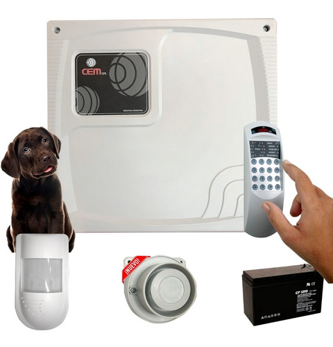 Kit Alarma Casa Cem Suri500 Teclado 1 Sensor Pet Sirena