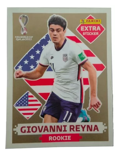 Figurita Extra Sticker Rookie - Giovanni Reyna Gold Oro