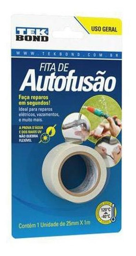 Fita Auto Fusão Tekbond 25mm X 1m