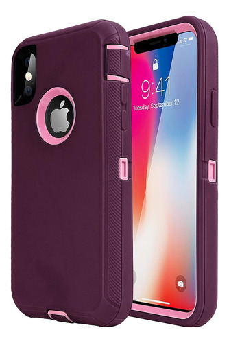 Aicase Funda Para iPhone X/xs, 3 En 1, Resistente