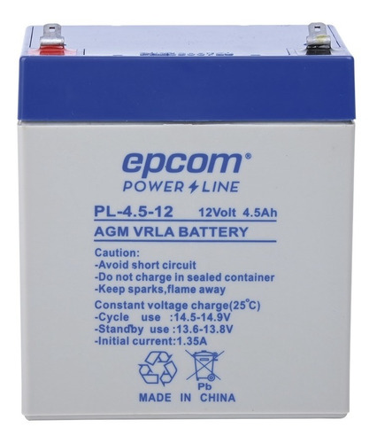 Imagen 1 de 3 de Batería Ups Epcom 12v/4.5ah