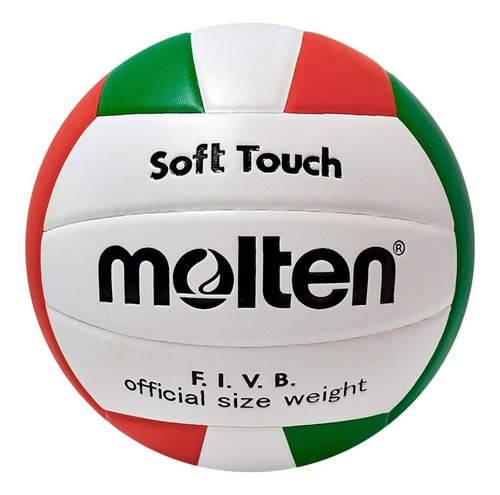 Balón Volleyball Molten Soft Touch Blanco Verde Y Rojo R99