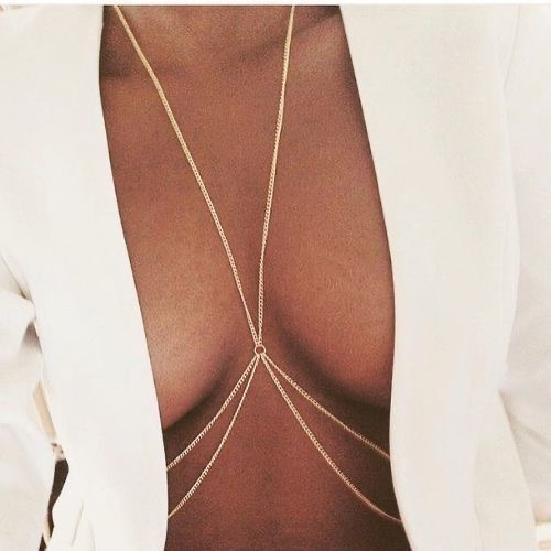 Bodychain Joia Corporal Colar De Barriga Em Correntes