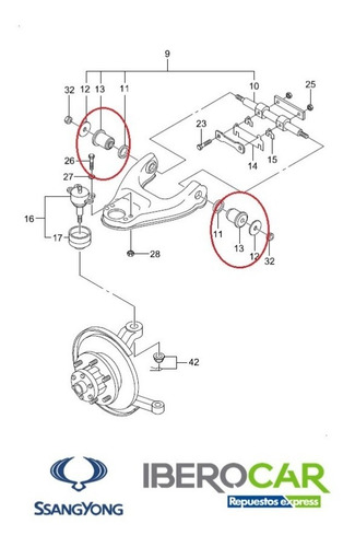 Imagen 4 de 7 de Buje Bandeja Superior Ssangyong Musso 3.2 Benc. 2000-2005