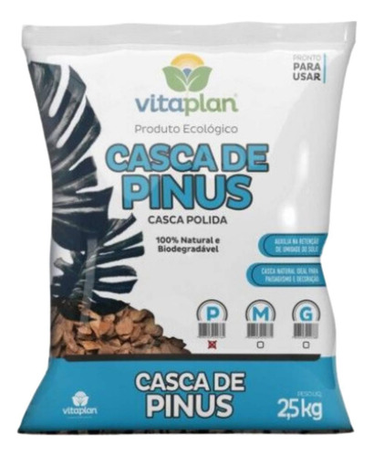 Casca De Pinus Polida P (2,5kg) Vitaplan