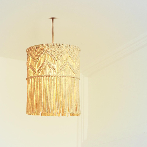 L Lámpara Colgante De Macramé Bohemio